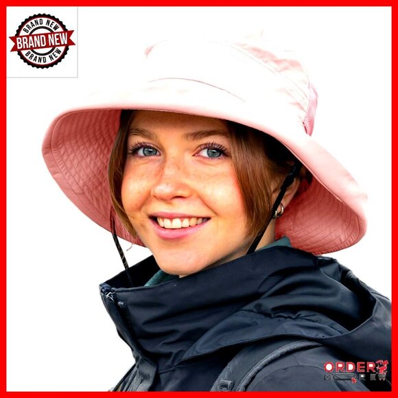 Wide Brim Sun Hat with Ponytail Hole UPF 50 Packable Travel Beach